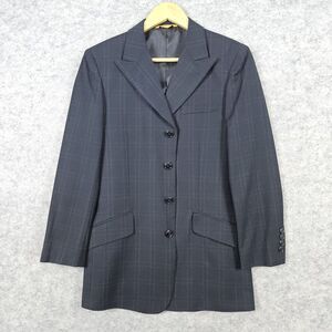 Young Kings Steve Harvey Boy's Blazer Sz 14 Dark Gray Windowpane Polyester/Rayon
